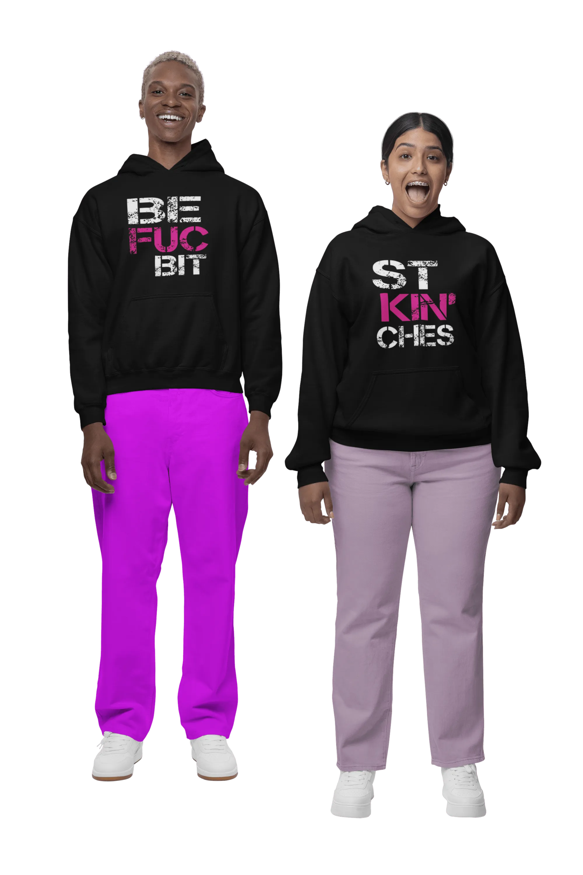 Friendship Hoodie Set Best Fuckin Bitches Ultra Soft Blended Cotton Unisex Pullovers