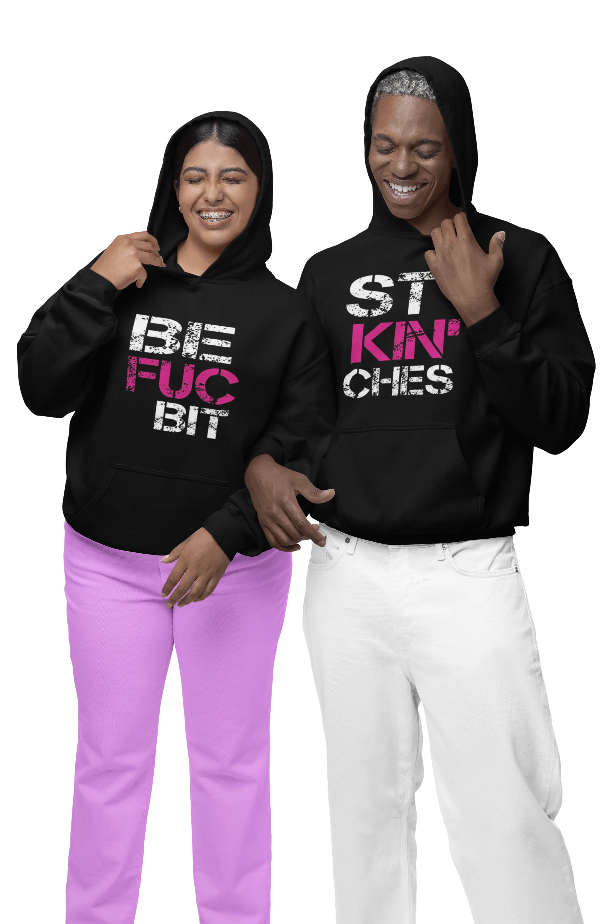 Friendship Hoodie Set Best Fuckin Bitches Ultra Soft Blended Cotton Unisex Pullovers