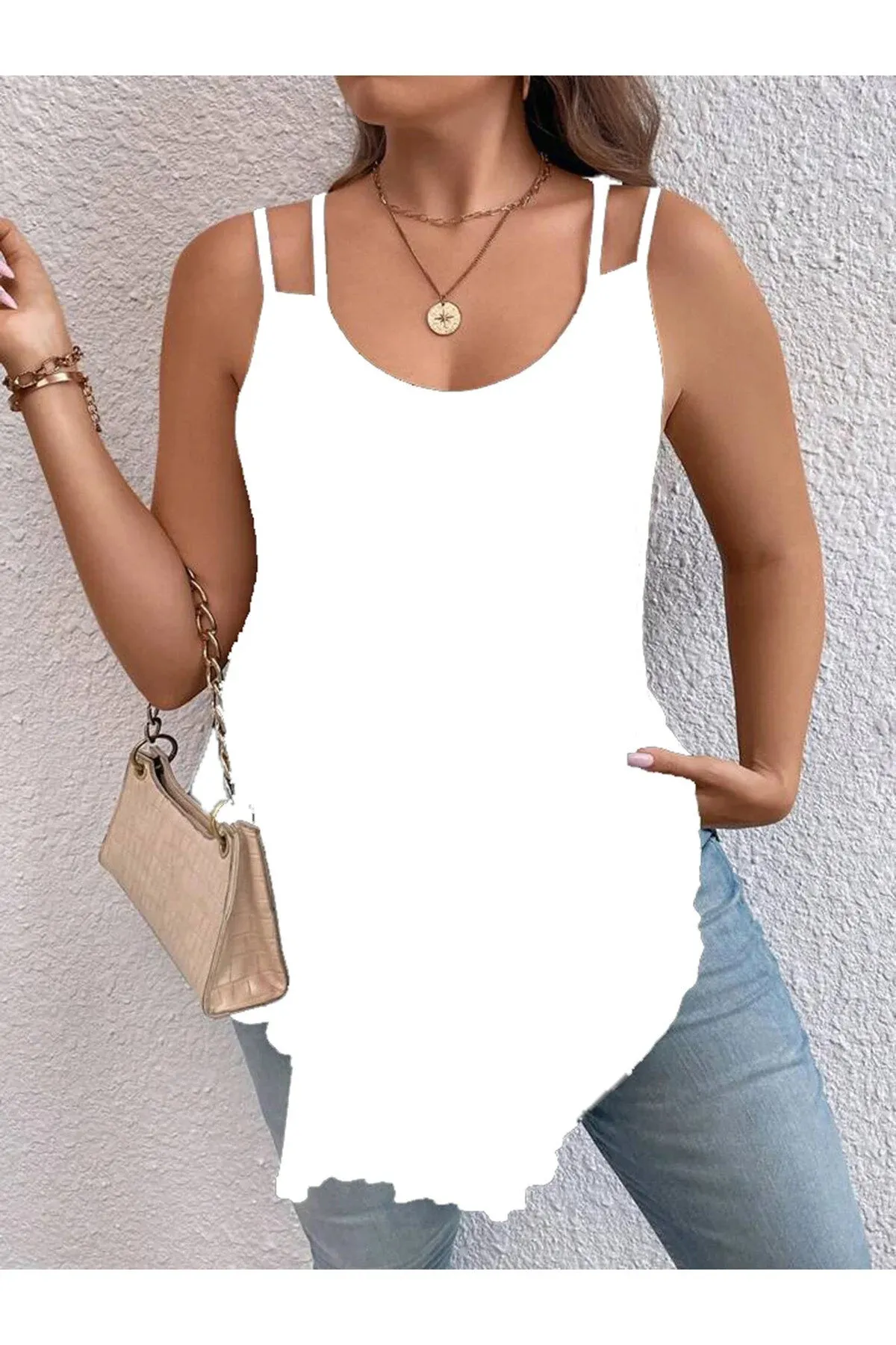 Grasses Strap Blouse Dress