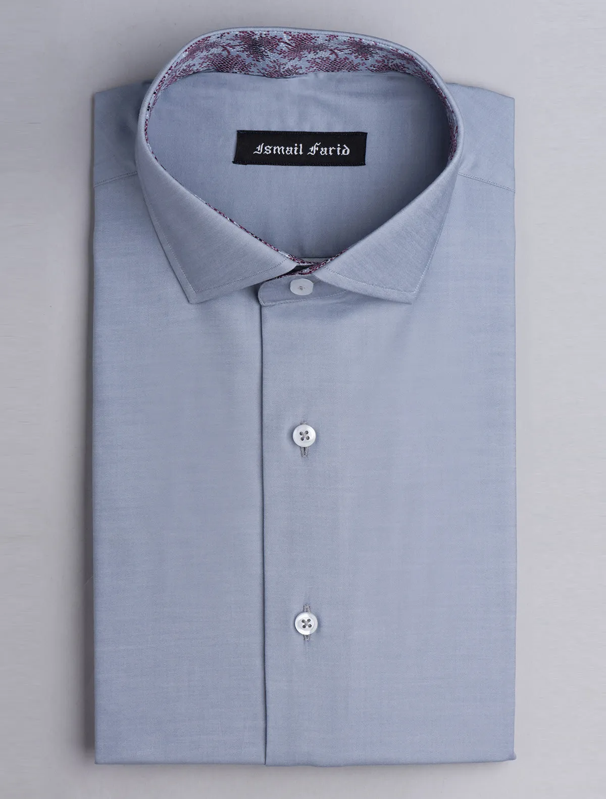 GREY FLORAL DETAILED SHIRT