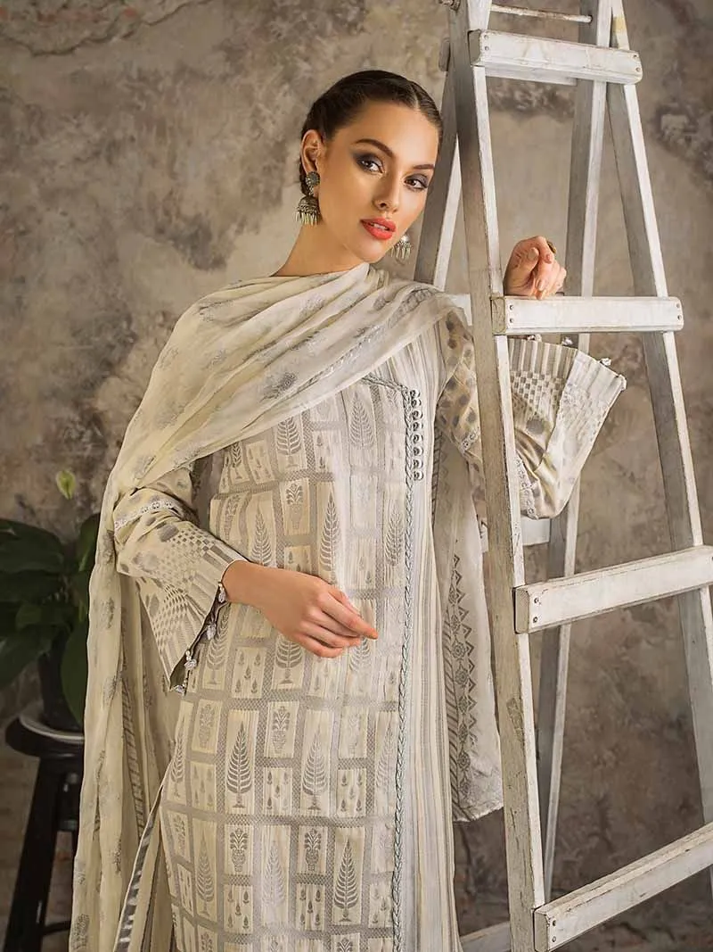 Gul Ahmed Cambric Collection 2019 – 3 PC Luxury Jacquard – MJ-14
