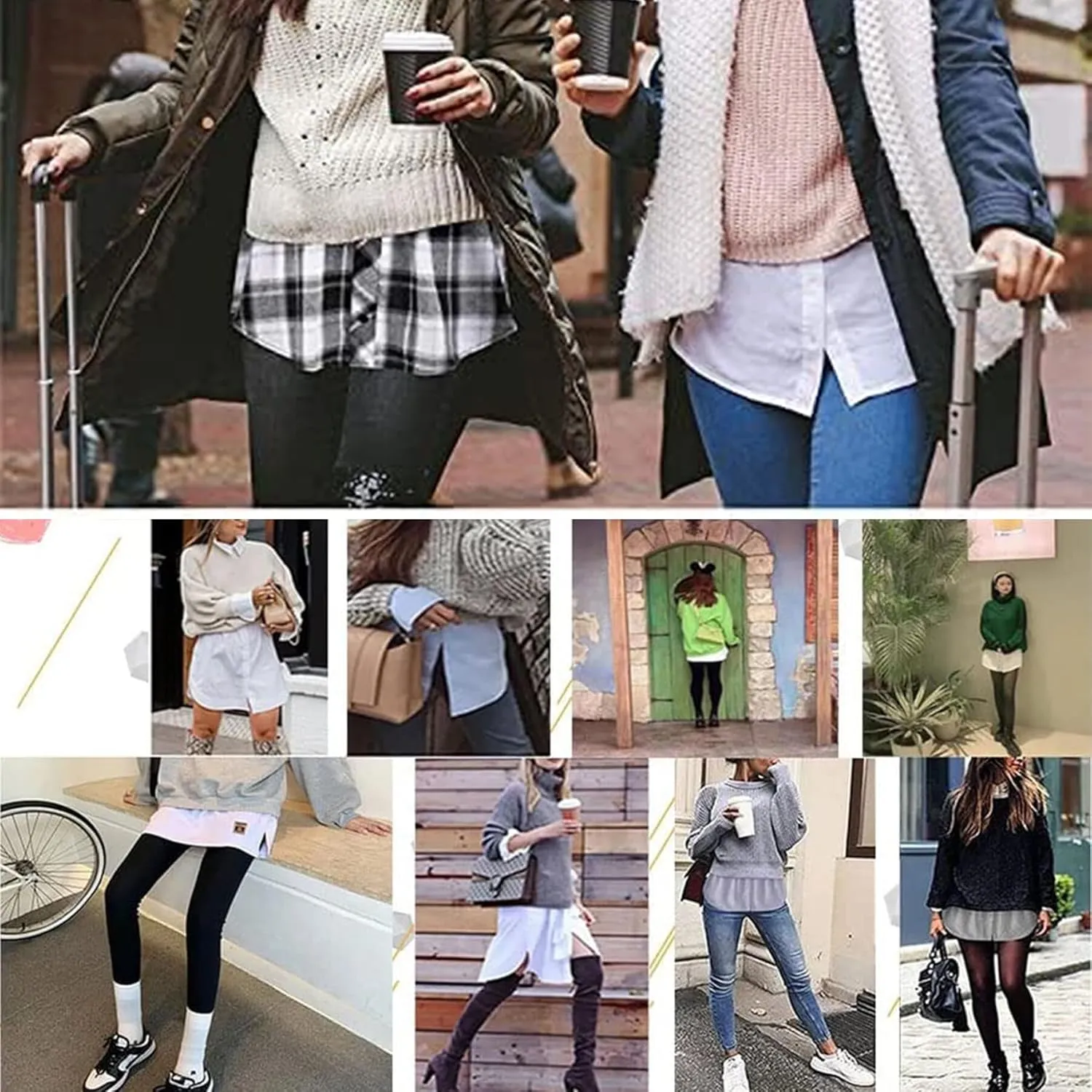 Lace Shirt Bottom Sweater Extender for women for layering slip to wear under t shirt under dresses