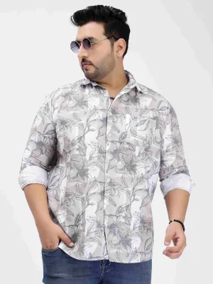 Light Brown Floral Cotton Lee Shirt