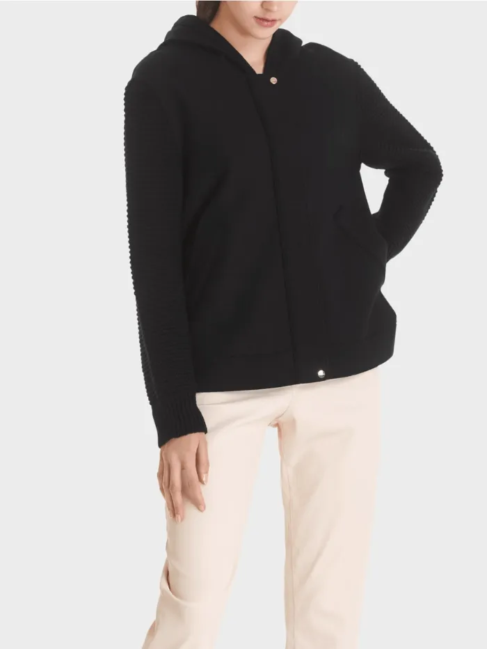 Marc Cain Collections T Black Wool Knitted Cardigan TC 39.29 M28 COL 900