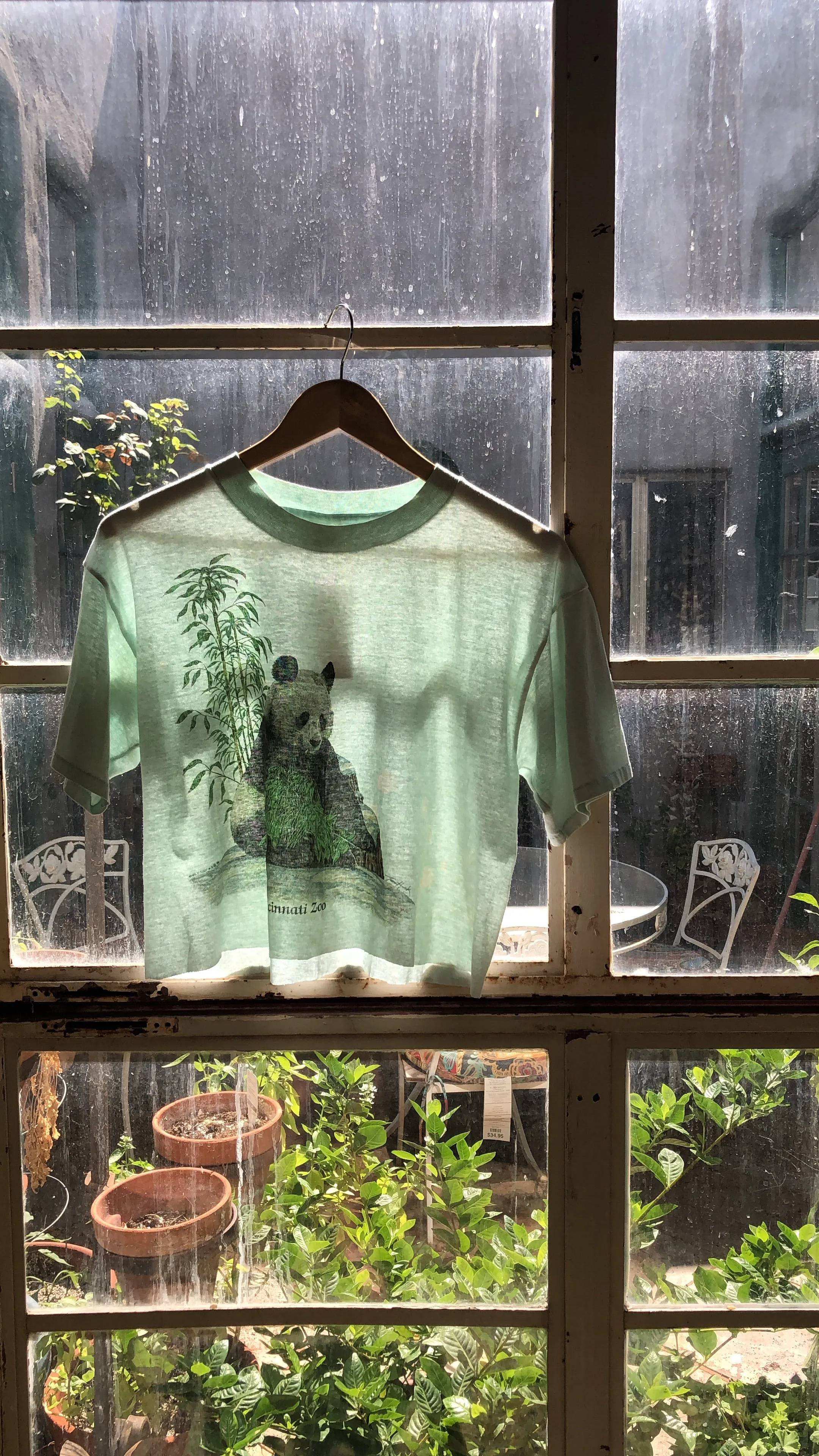 Paper Thin Panda Crop Tee