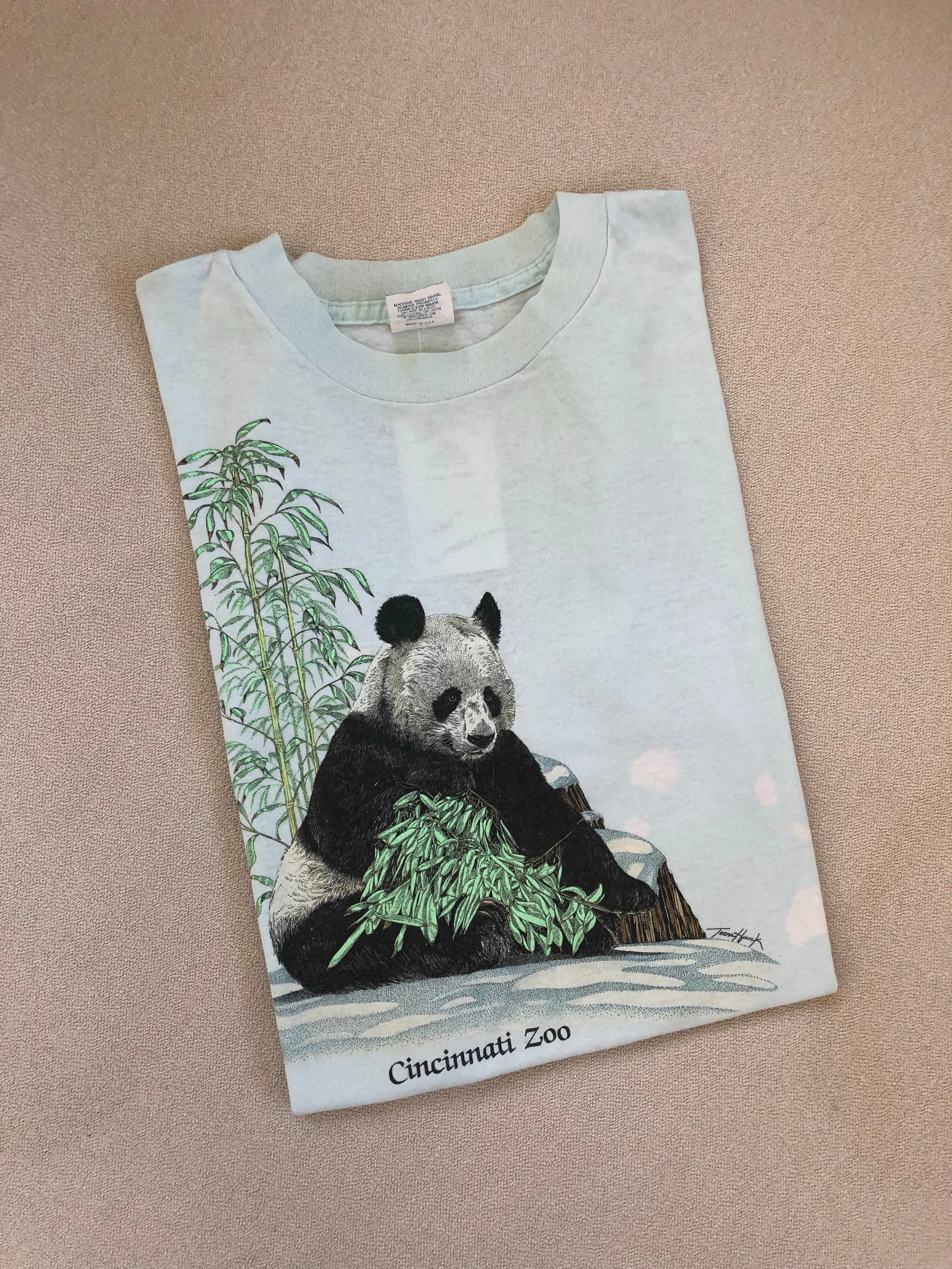 Paper Thin Panda Crop Tee