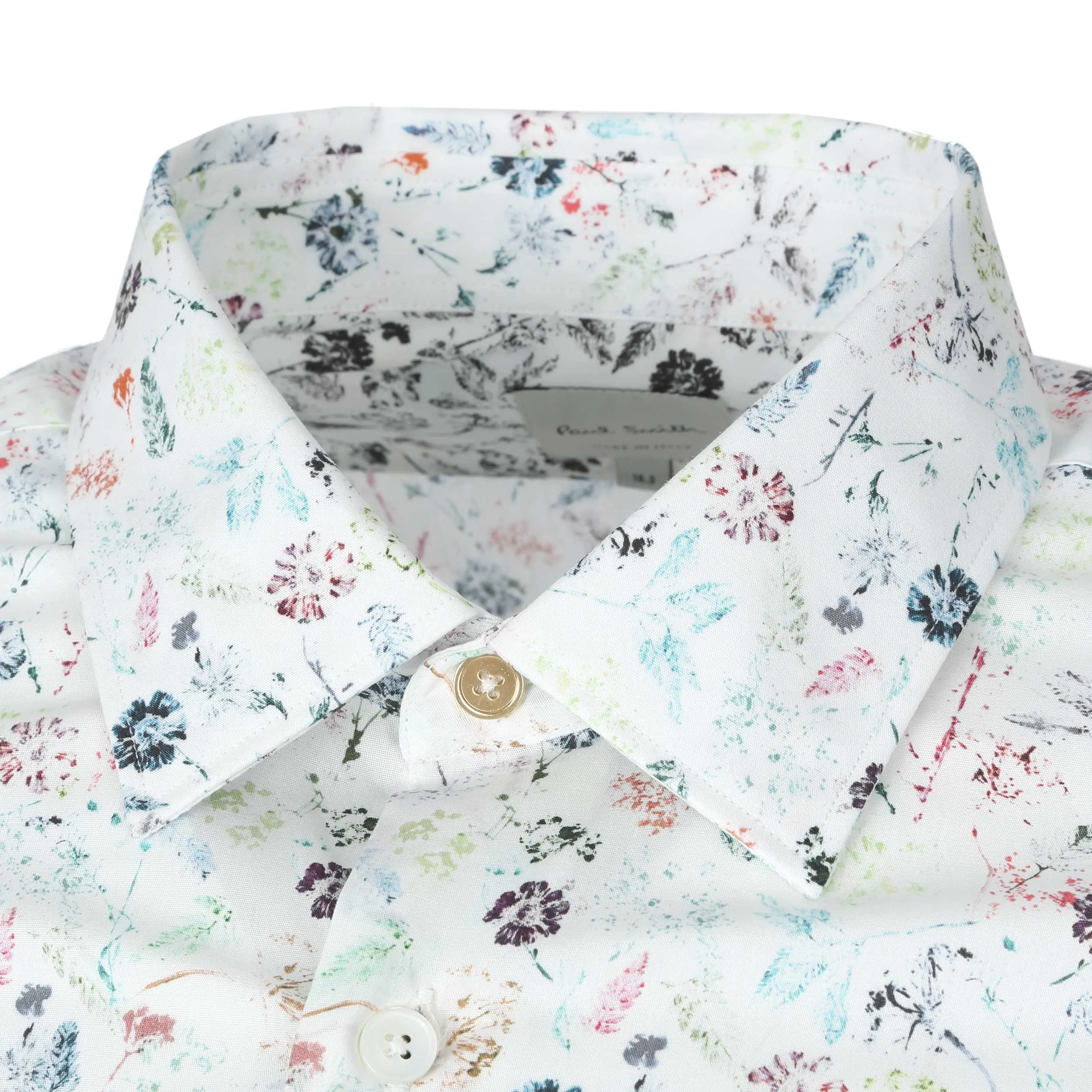 Paul Smith Floral Print Shirt in White