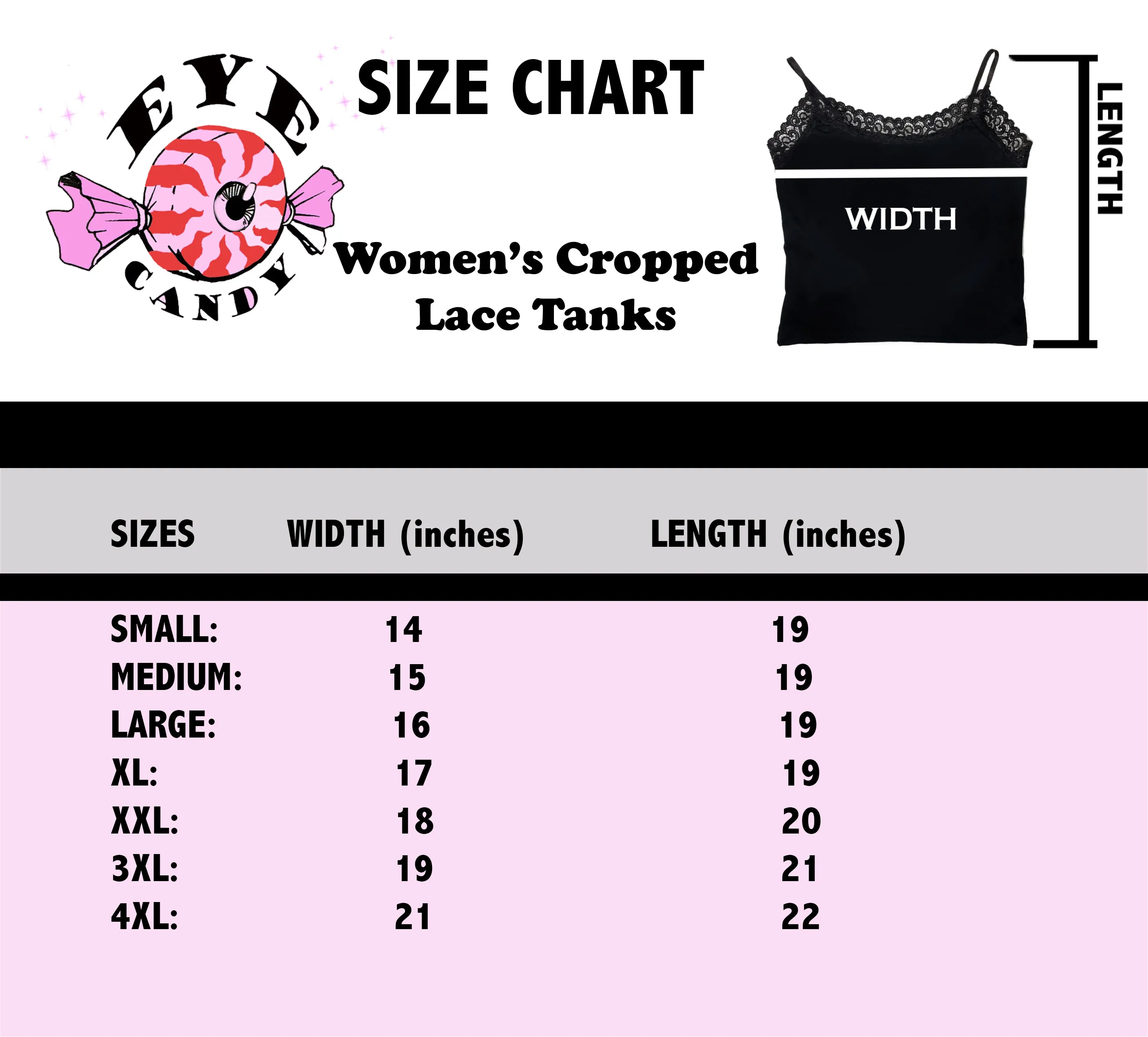 Pentagram Pizza Cropped Lace Tank