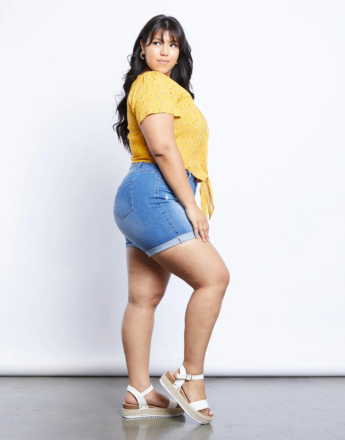 Plus Size Danielle Floral Short Sleeve Top