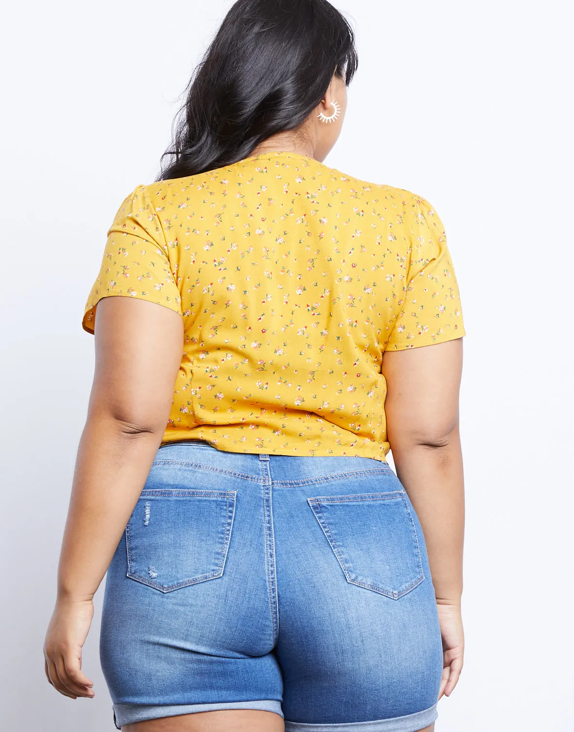 Plus Size Danielle Floral Short Sleeve Top