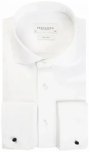 Profuomo - Shirt Cutaway Double Cuff, White