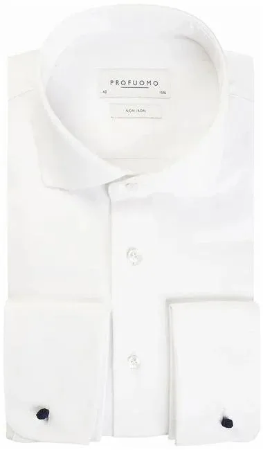 Profuomo - Shirt Cutaway Double Cuff, White