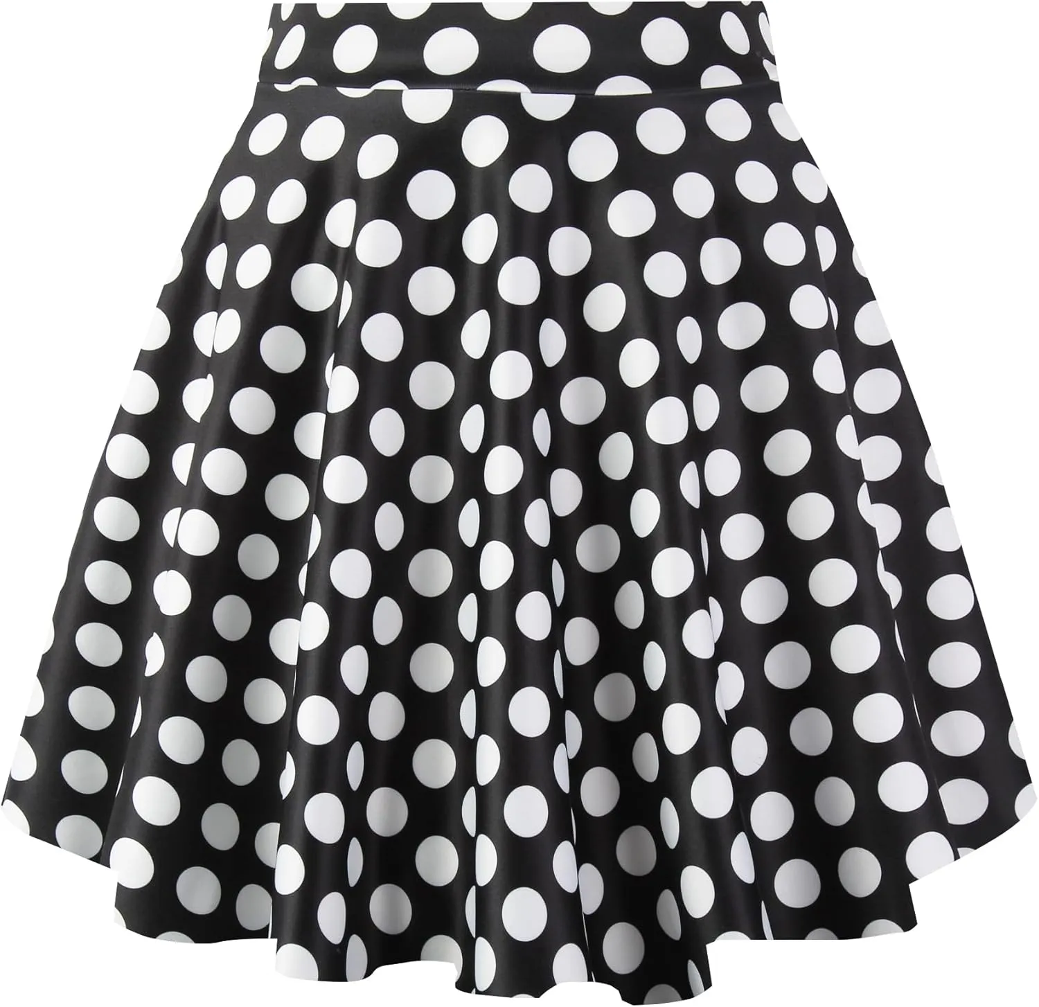 PUKAVT Women's Basic Casual Skirts A-Line Mini Flared Stretchy Skater Party Skirt