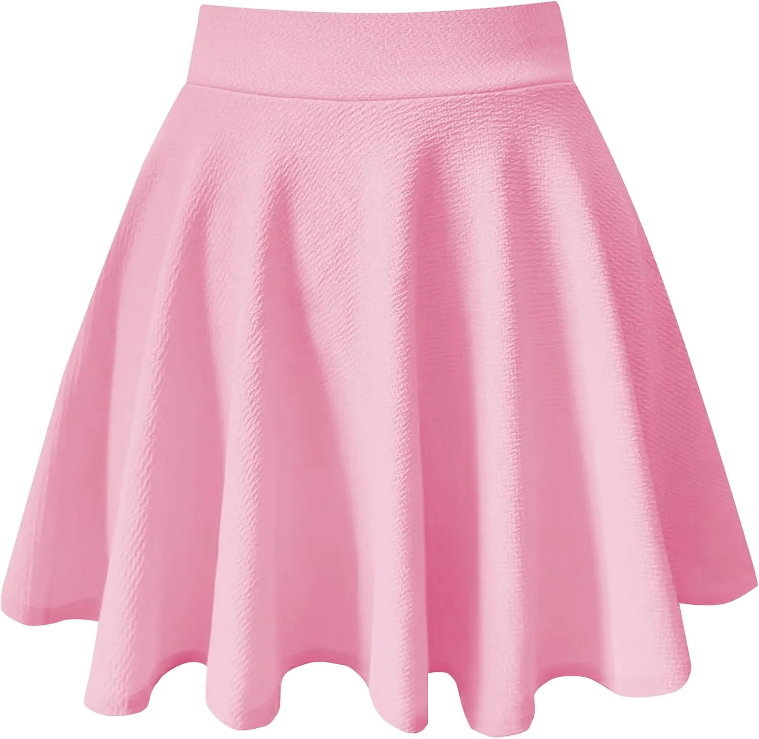 PUKAVT Women's Basic Casual Skirts A-Line Mini Flared Stretchy Skater Party Skirt