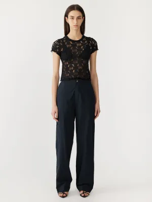 raw edge lace baby t.shirt