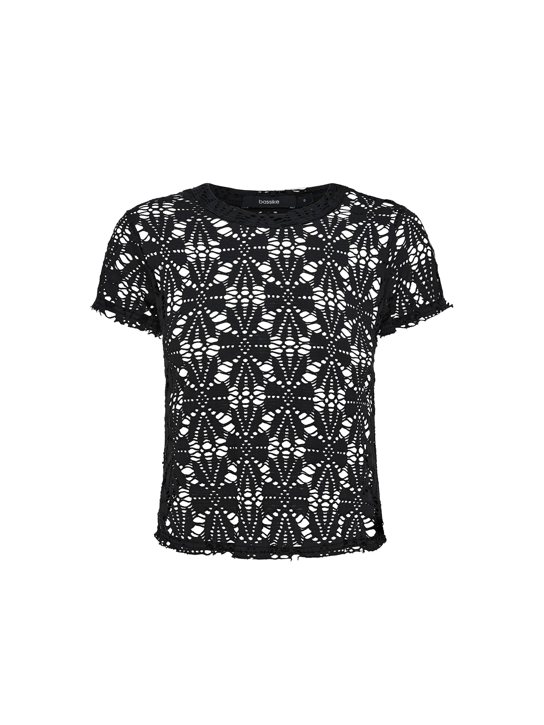 raw edge lace baby t.shirt