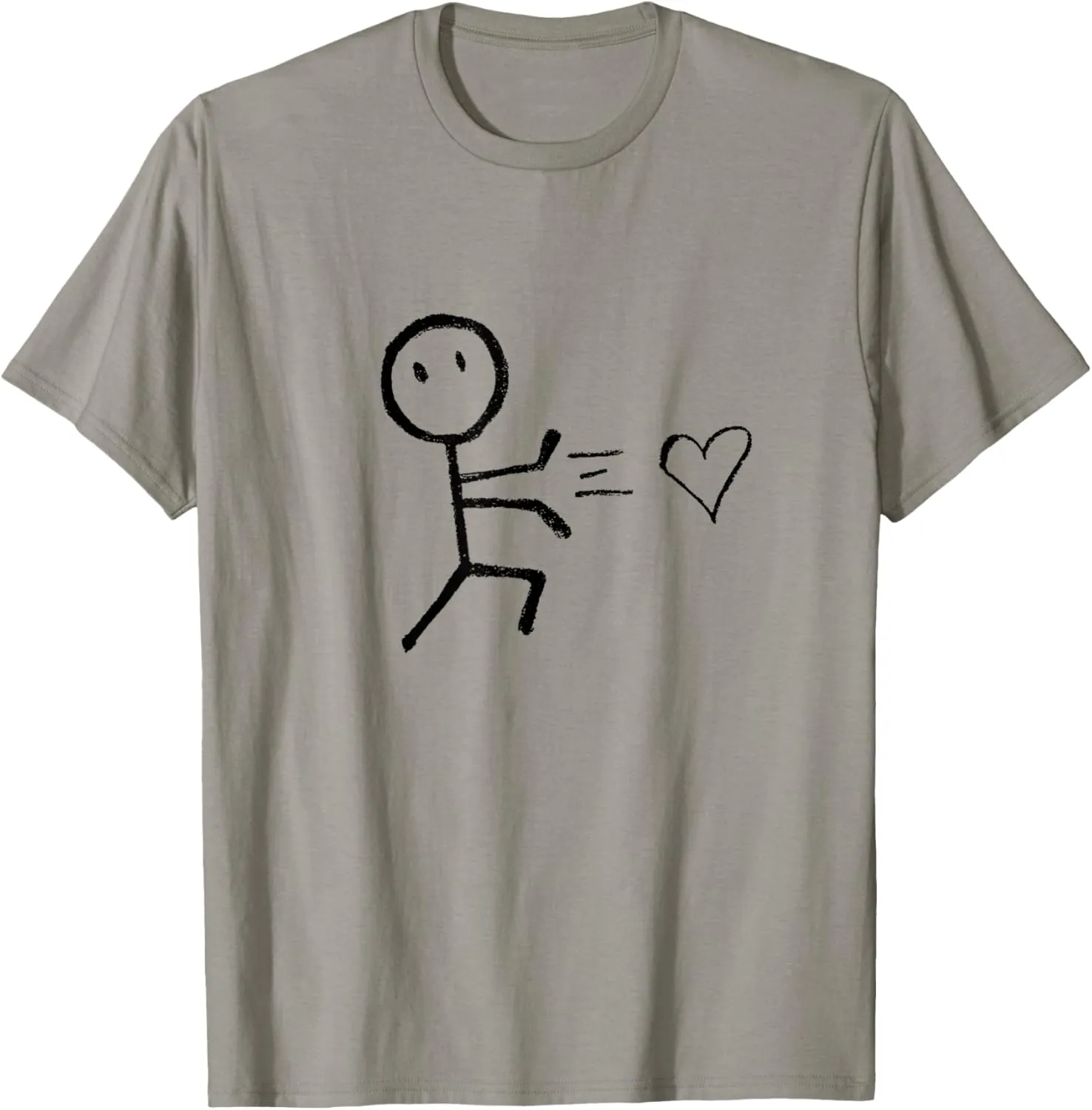 #snirt Hand Painted Romantic Stick Figure Romance Ninja T-Shirt