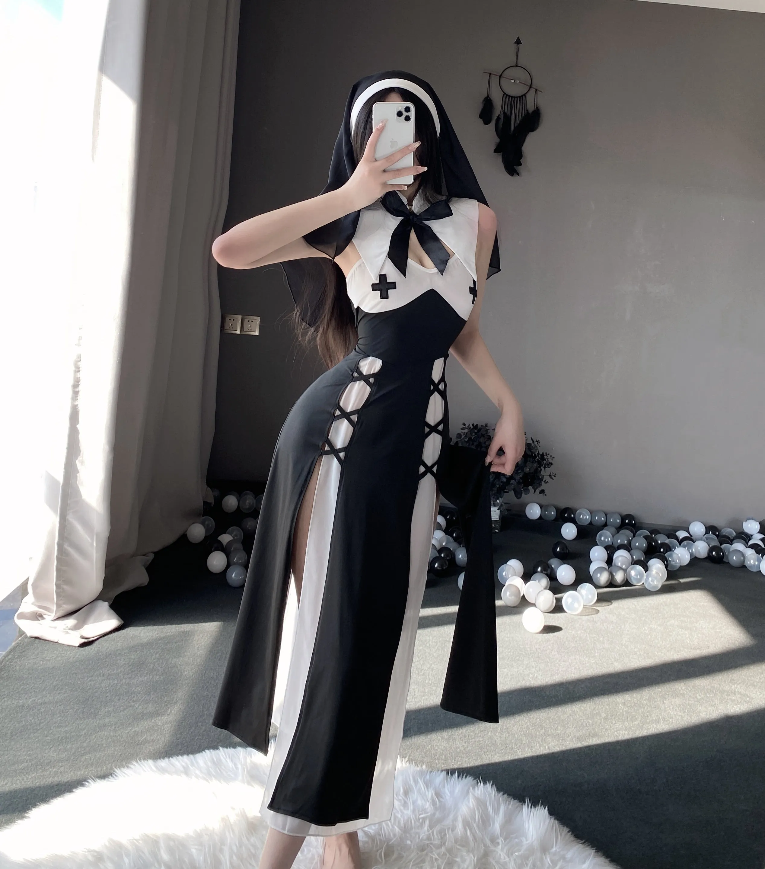 T-2717 Temptation nun cute uniform set