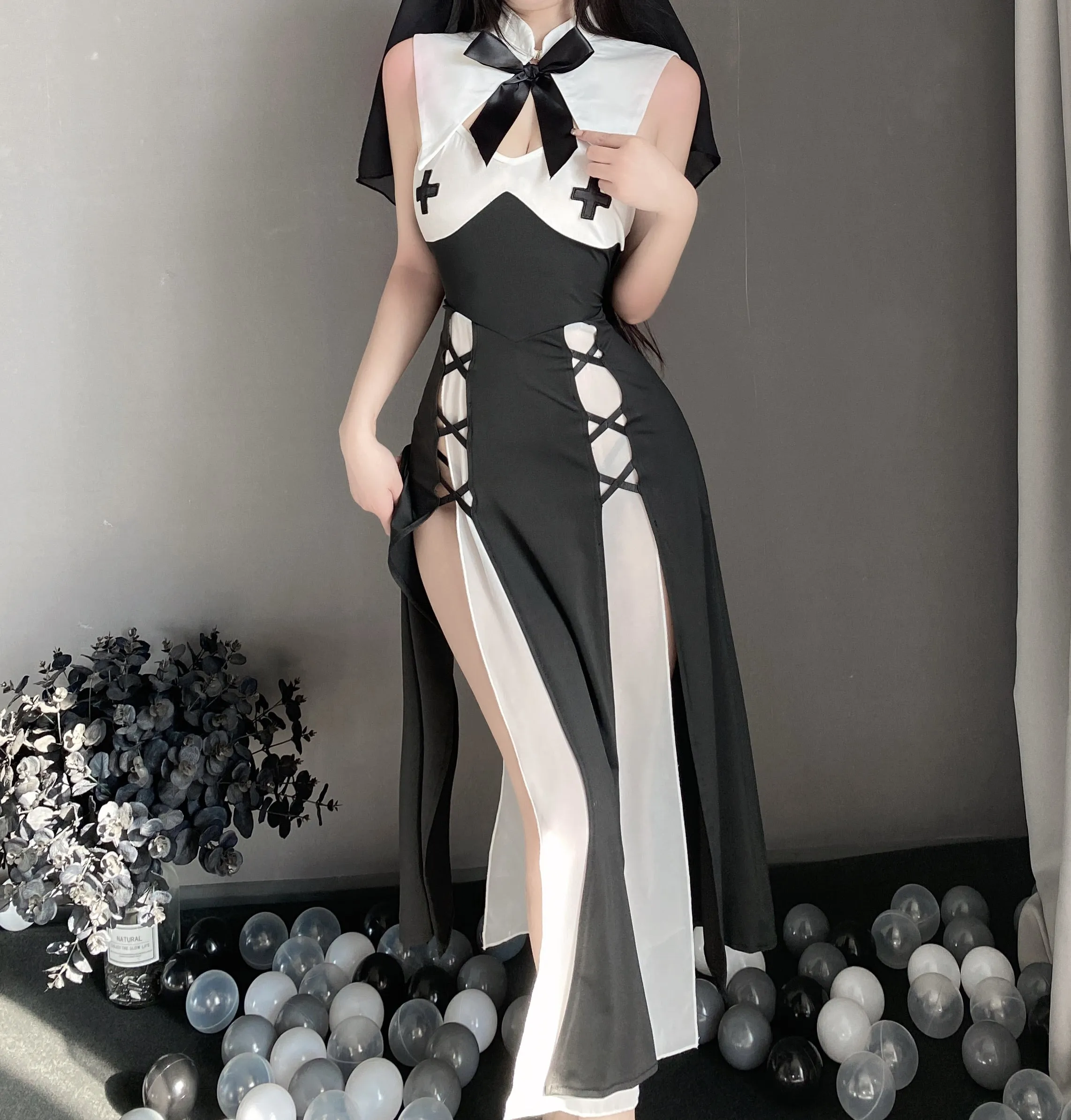 T-2717 Temptation nun cute uniform set