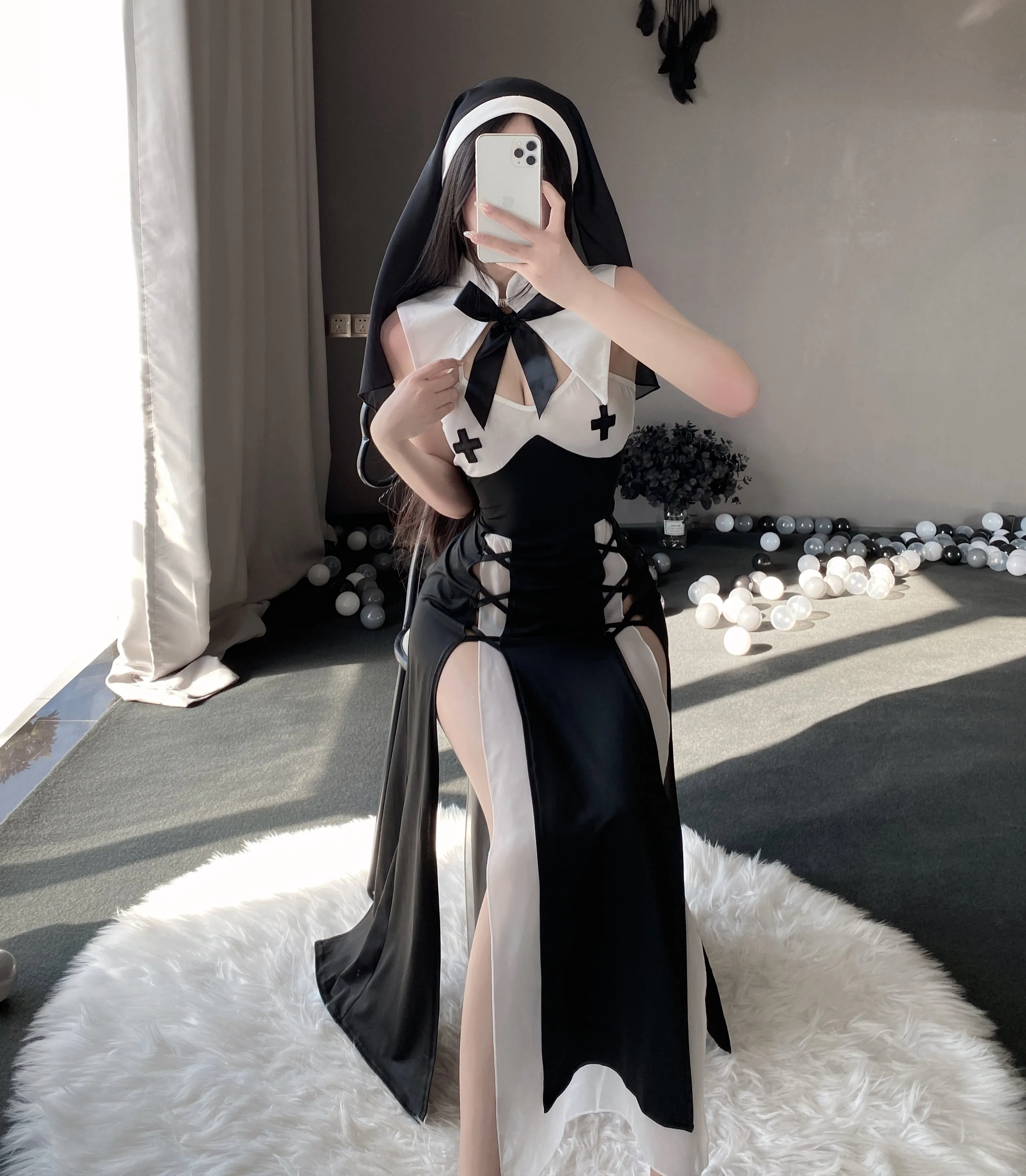 T-2717 Temptation nun cute uniform set