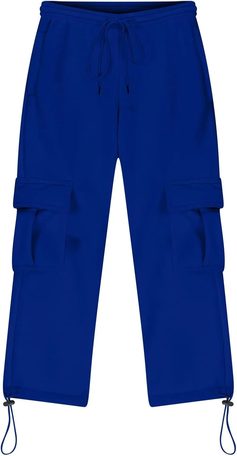 Tween Boys Cargo Pants Pull On Joggers Wide Leg Sweatpants Drawstring ounge Pants School Uniform Athletic Trousers