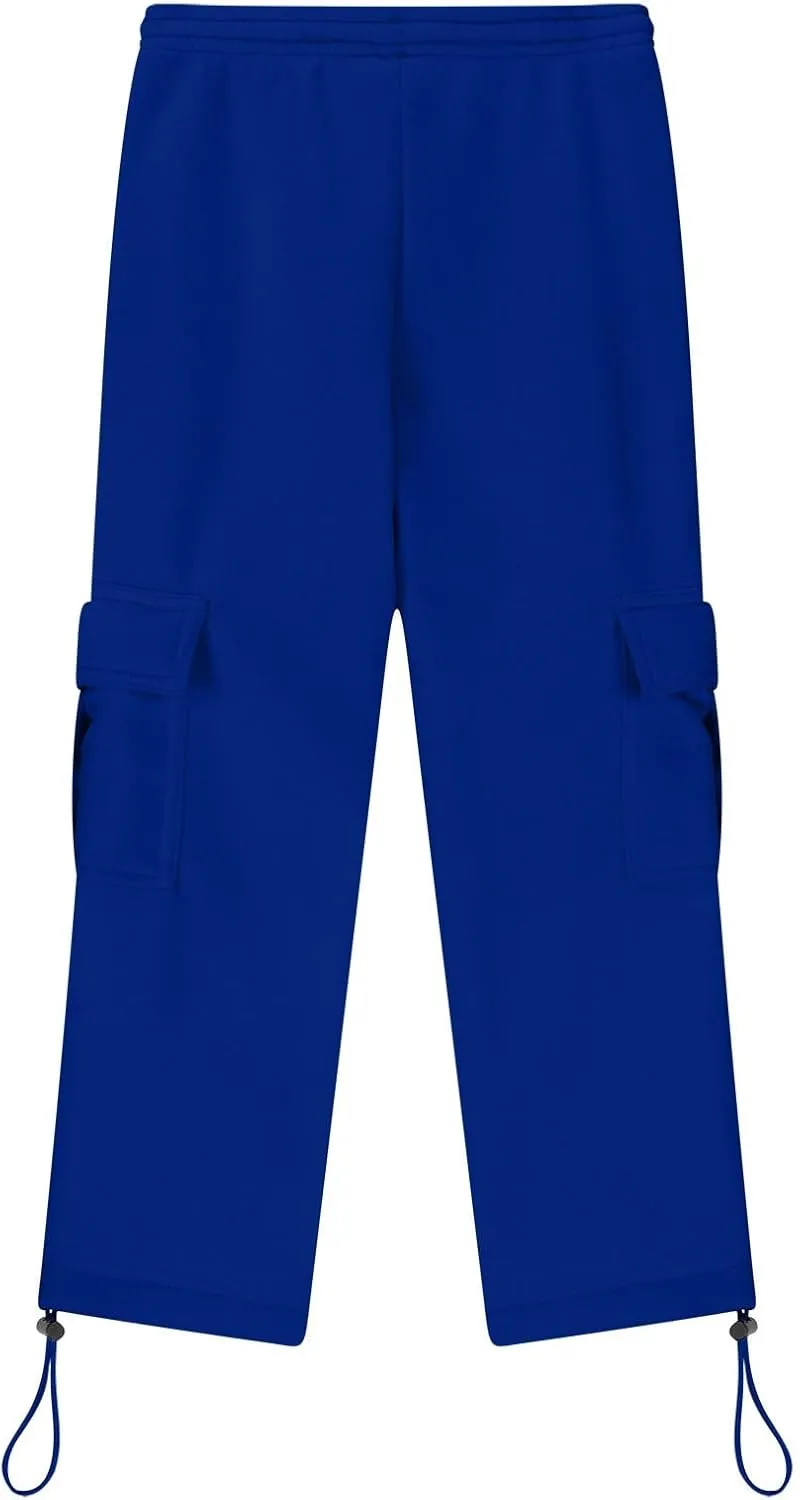 Tween Boys Cargo Pants Pull On Joggers Wide Leg Sweatpants Drawstring ounge Pants School Uniform Athletic Trousers