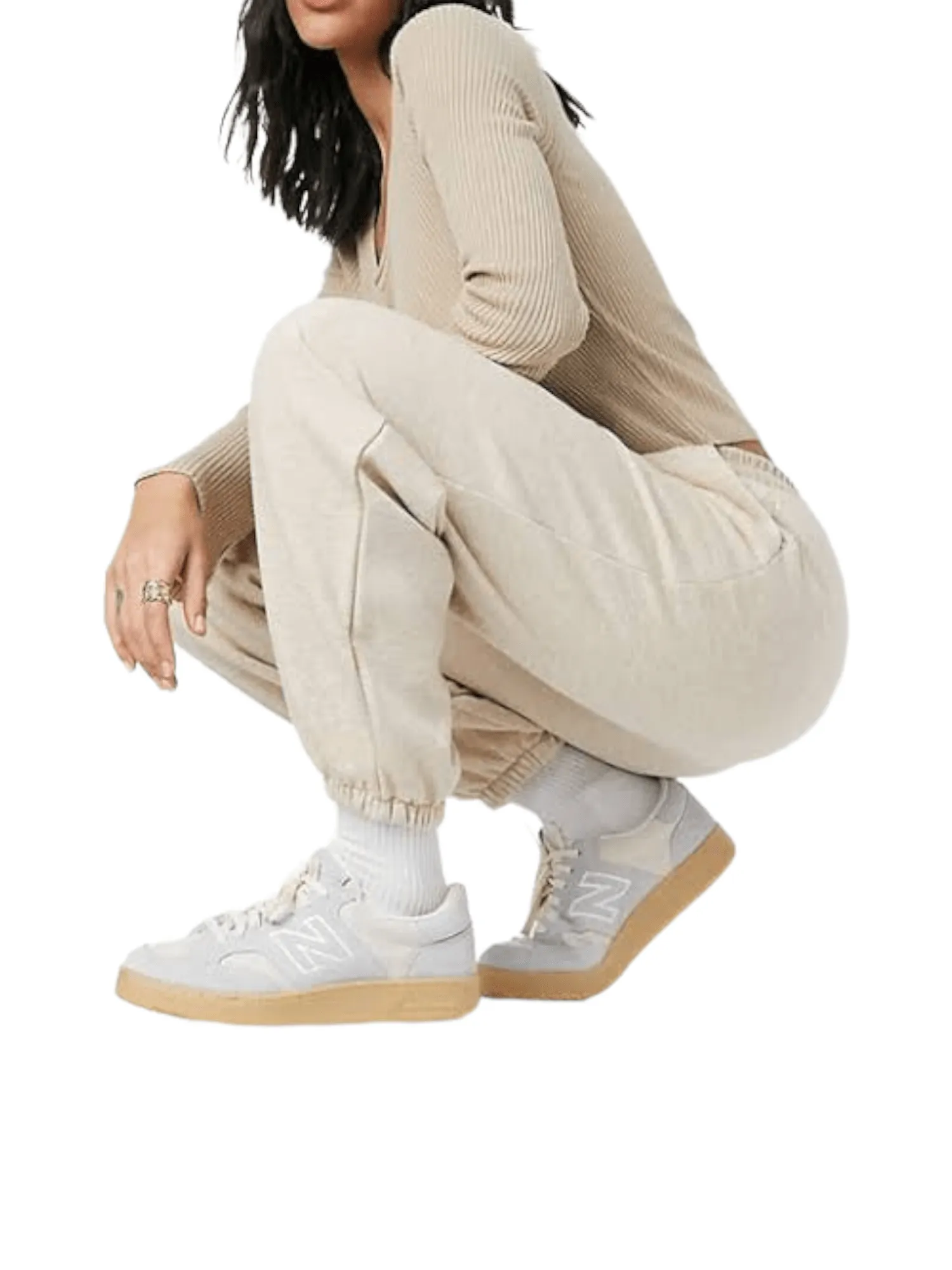 Women Sweatpants - Beige